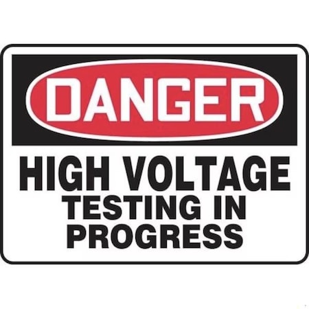 Accuform Safety Sign, DANGER ELECTRICAL HAZARD, 7 X 10, Plastic MELC017VP